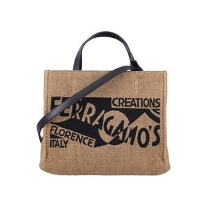 Ferragamo Miele Nero Tote Bag